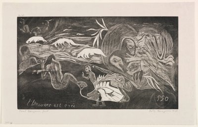 シリーズ「ノアノア」より宇宙の創造 作： Paul Gauguin