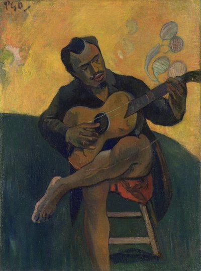 ギタリスト、1894 作： Paul Gauguin