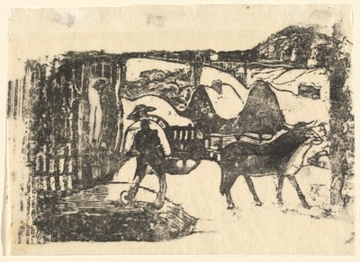 牛車 (Le char a boeufs) 作： Paul Gauguin
