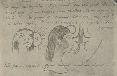 プロファイルは角張っています、1936 作： Paul Gauguin