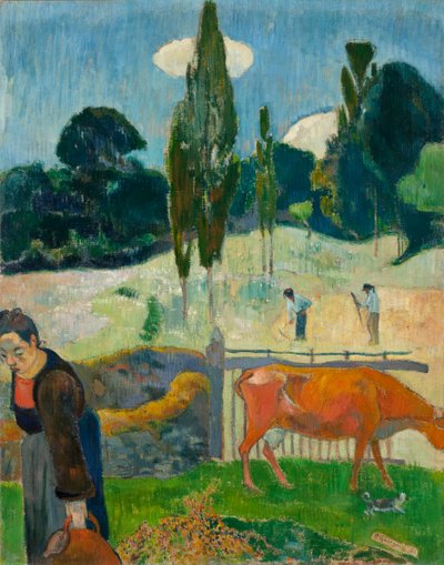 赤牛、1889 作： Paul Gauguin