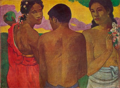 3タヒチ人、1899年 作： Paul Gauguin
