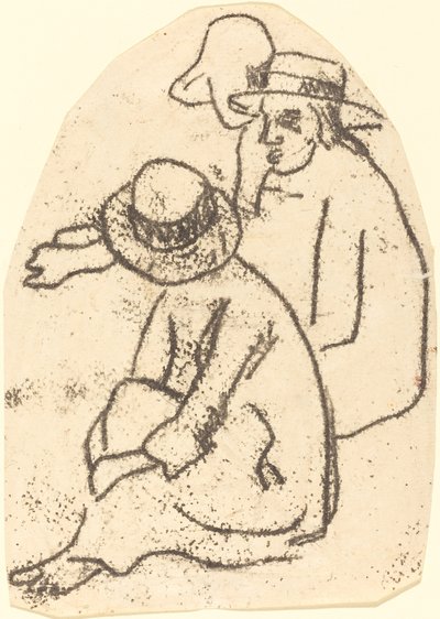 シスター オブ チャリティーのために学ぶ 3 人のタヒチ人、1899 年 1902 年。 作： Paul Gauguin