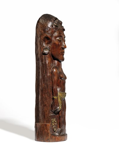 テレーズ、c.1902-3（刻まれたミロの木、金メッキ、銅の釘）（2835560-1も参照） 作： Paul Gauguin