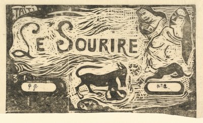 1895年以降のLe Sourire Title of the Smileのタイトルページ。 作： Paul Gauguin