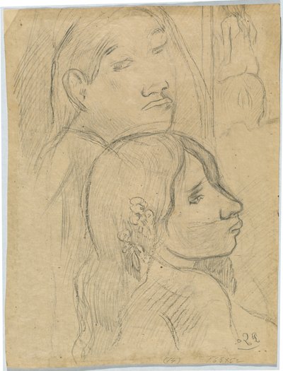 2 つのマルケザン [裏面] 作： Paul Gauguin