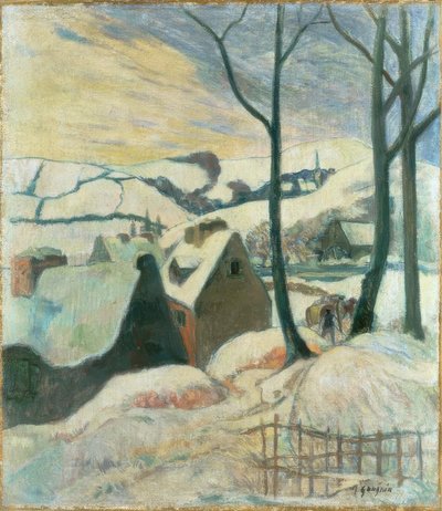 雪の中の村 作： Paul Gauguin