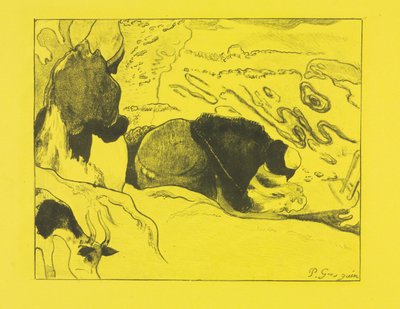 Volpini Suite：Laundresses Les Laveuses、1889。 作： Paul Gauguin