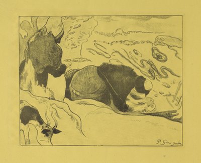 ウォッシャーウーマン、1889 作： Paul Gauguin