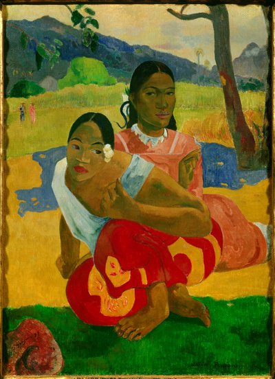 いつ結婚するんですか？(Nafea faa ipoipo) 絵画：ポール・ゴーギャン（1848-1903） 1892年 作： Paul Gauguin