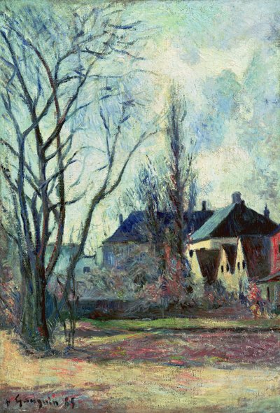 コペンハーゲンの冬の風景、1885 作： Paul Gauguin