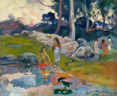 河岸の女性たち、1892年頃。 作： Paul Gauguin