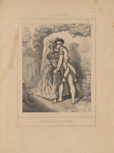 シリーズ Scenes of Intimate Life の腕を組んで 作： Paul Gavarni