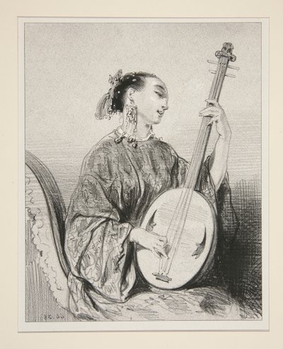 中国の歌手。 作： Paul Gavarni