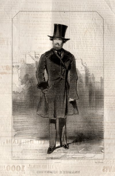 コスチュームdヒューマン、1843年。 作： Paul Gavarni