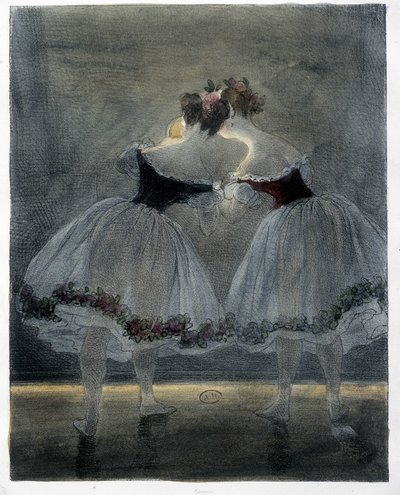 ガヴァルニのダンサーたち - 19世紀 作： Paul Gavarni