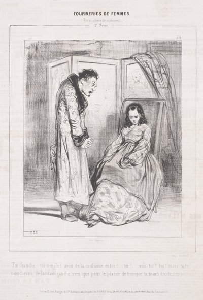 女性の欺瞞: 感情の問題で 作： Paul Gavarni