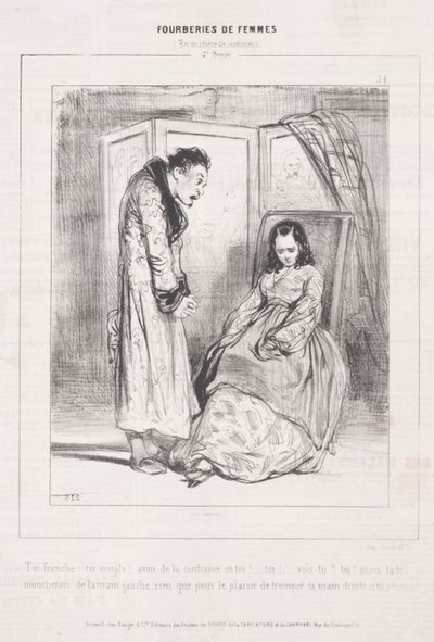 女性の欺瞞: 感情の問題で 作： Paul Gavarni