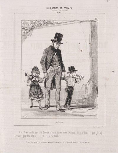 Fourberies de Femmes：感情の問題では、1842年。 作： Paul Gavarni