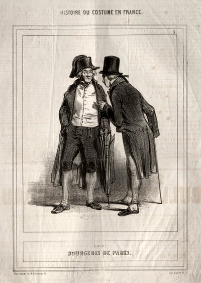 フランスの衣装の歴史: パリのブルジョア 作： Paul Gavarni