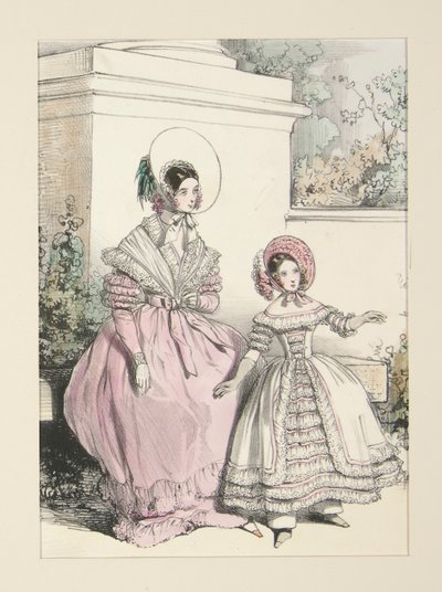 1838 年 7 月。Surat のシフォン ドレス。 作： Paul Gavarni