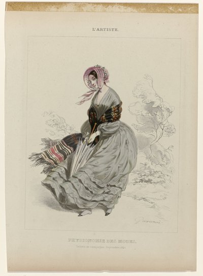 アーティスト、田舎のトイレ、1840 年 9 月: モードの人相学。 作： Paul Gavarni