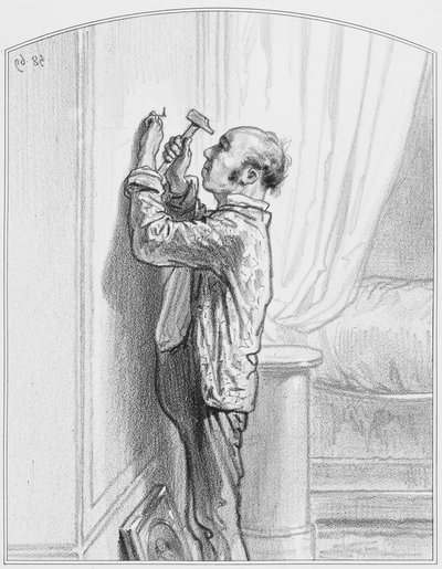 プリマドナの肖像画、レトクワドのプレート4、1858 作： Paul Gavarni
