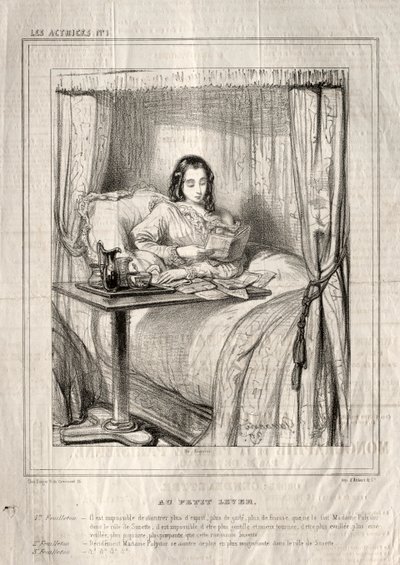 女優：Auプチレバー...、1843年。 作： Paul Gavarni
