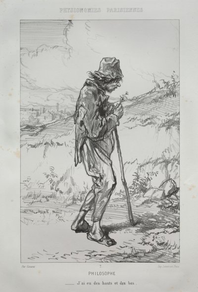 哲学者。 作： Paul Gavarni