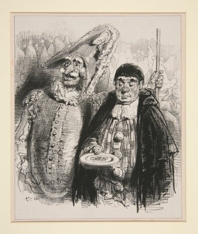 喉の渇きで死にかけている不​​幸な人の健康のために飲む 作： Paul Gavarni