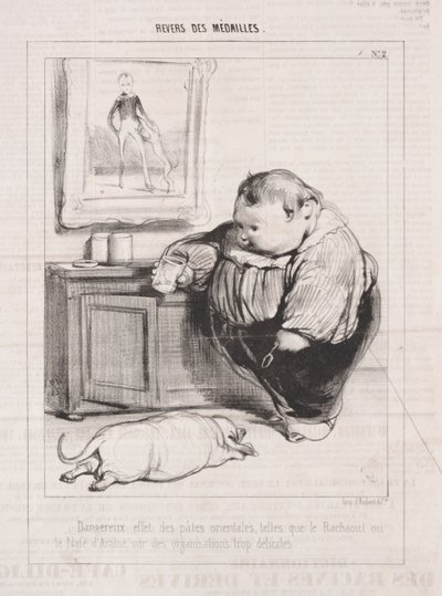 メダルの逆転、1842年。 作： Paul Gavarni