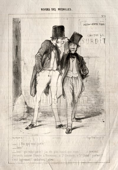 メダルの逆転、1842年。 作： Paul Gavarni
