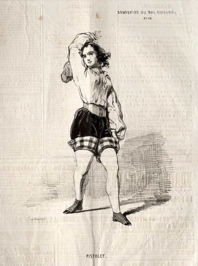 お土産デュバルシカール：ピストレット、1843年。 作： Paul Gavarni