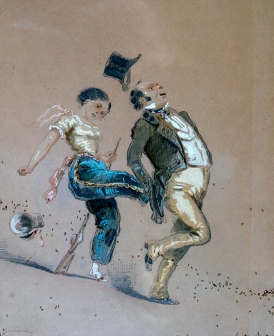 陸軍クックとブルジョワ、c1824-1866 作： Paul Gavarni