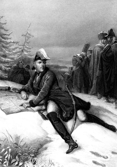 19 世紀のナポレオン戦争のフランスの兵士ネイ元帥。 作： Paul Girardet