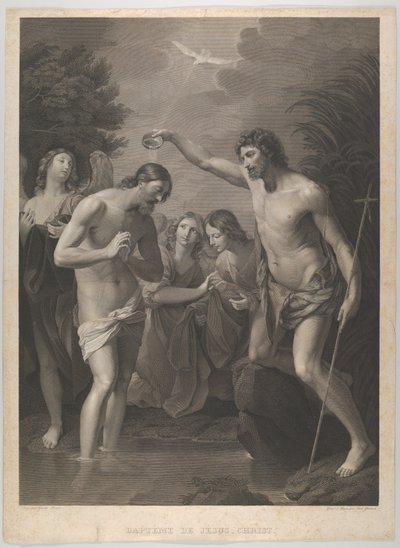 キリストの洗礼、右が洗礼者聖ヨハネ、左が彼のキリスト 1815-72。 作： Paul Gleditsch