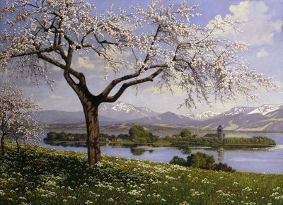 春のバイエルン湖の風景、 作： Paul Graf