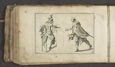 サーベルと太い鍬を持つ 2 人の俳優 若者のための新しい旅の小冊子（連載タイトル） 作： Paul Göttich