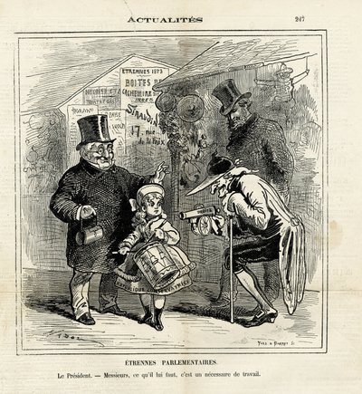 Le Charivari』に掲載されたHadol（1835-1875）のイラスト 作： Paul Hadol