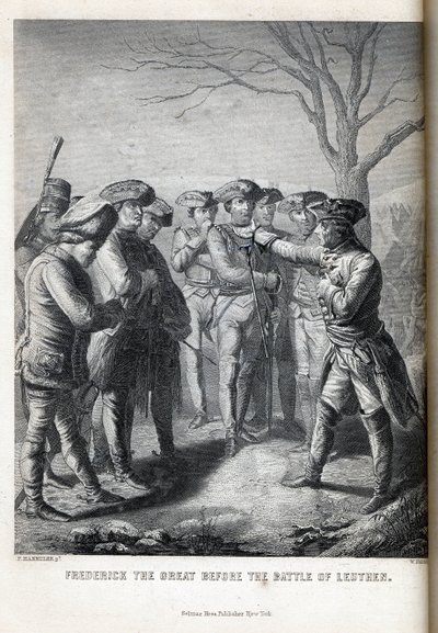 ロイテンの戦いの前のフレデリック大王、1882年 作： Paul Haendler