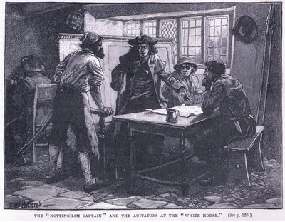 1817年のホワイトホースでのノッティンガムキャプテンとアジテーター 作： Paul Hardy