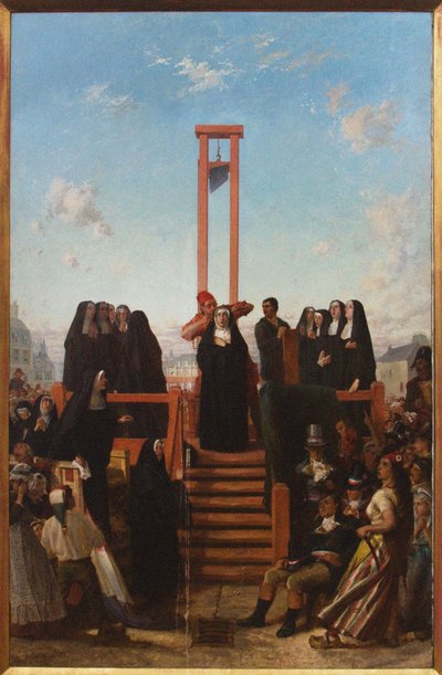ギロチン。 コンピエーニュのカルメル会、19 世紀前半.. 作： Paul Delaroche