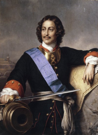 皇帝ピョートル大帝の肖像 1672-1725 作： Paul Delaroche