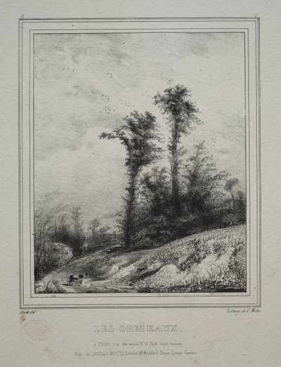 風景: 若いニレの木 作： Paul Huet