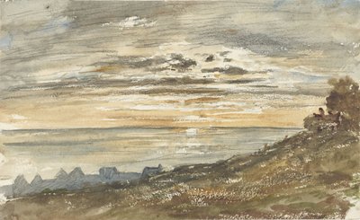 トルヴィルの夕日 作： Paul Huet