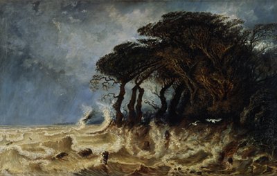 オンフルール付近の春の潮、1861年 作： Paul Huet