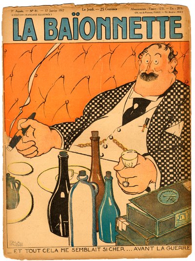 La Baionnette "の表紙、風刺的な色使い 作： Paul Iribe