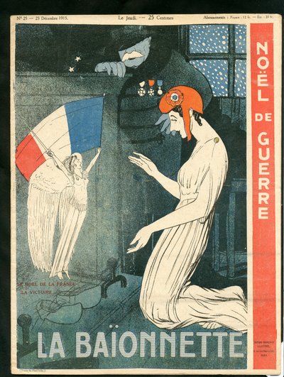 La Baionnette "の表紙、カラフルな風刺画 作： Paul Iribe