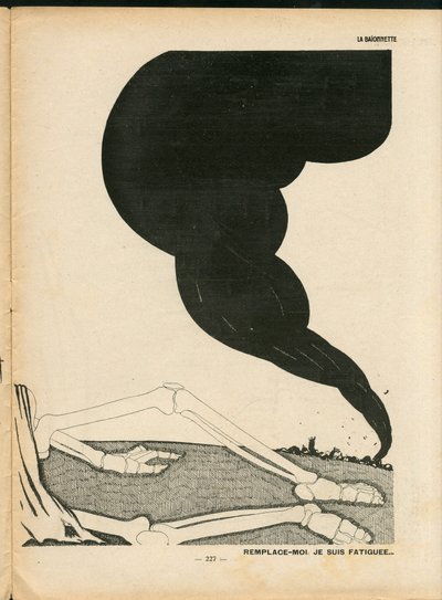 La Baionnette, number 41, モノクロでの風刺画 作： Paul Iribe