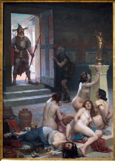 ブレンと戦利品の分け前」 ポール・ジャミン（1853-1903）の絵 作： Paul Jamin